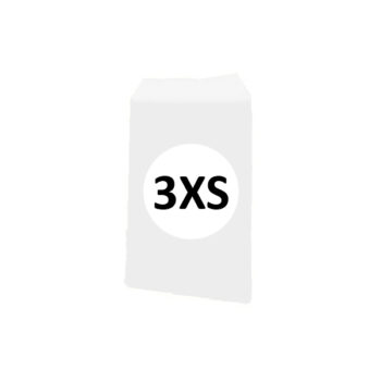 Pack 25 Sobres Celulosa Blanco Tamaño "3XS" 8x15 cm