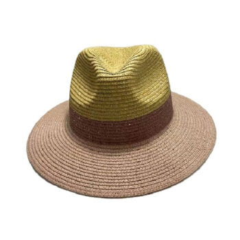 Sombrero Zinko Panamá Mixto Beige/Rosa
