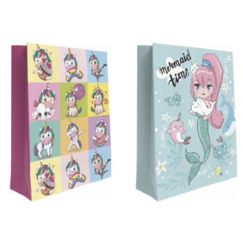 Paquete Surtido de 12 Bolsas Decorada Fiesta «XS» 18+8×24 cm