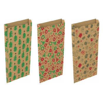 Pack 12 Sobres Decorados Navidad Tamaño "2XS" 10+3x20 cm