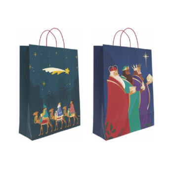 Bolsa Decorada Navidad Surtido I «L» 32+14×40 cm