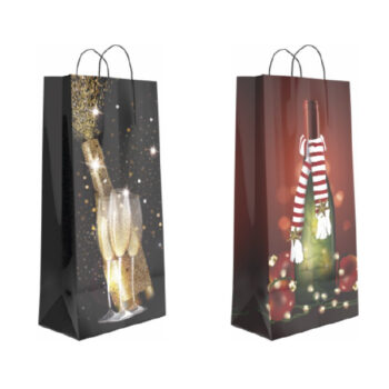 Bolsa Decorada Surtido B «Botella» 18+8x39 cm