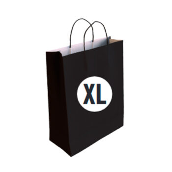Bolsa Kraft Color Negro Tamaño "XL" 40+16x46 cm