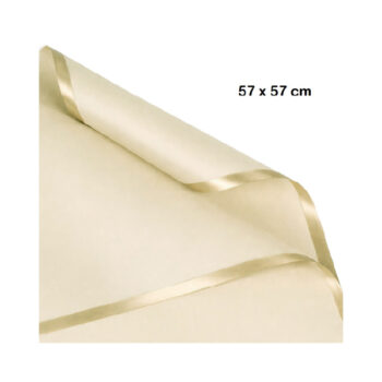 Paquete 20 Laminas Polipropileno Papel Coreano 57x57 cm Color Crema
