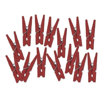 Pinzas Madera Rojo x100 Piezas 35 mm